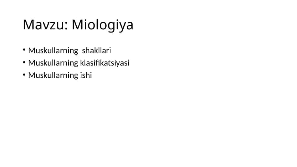 Miologiya