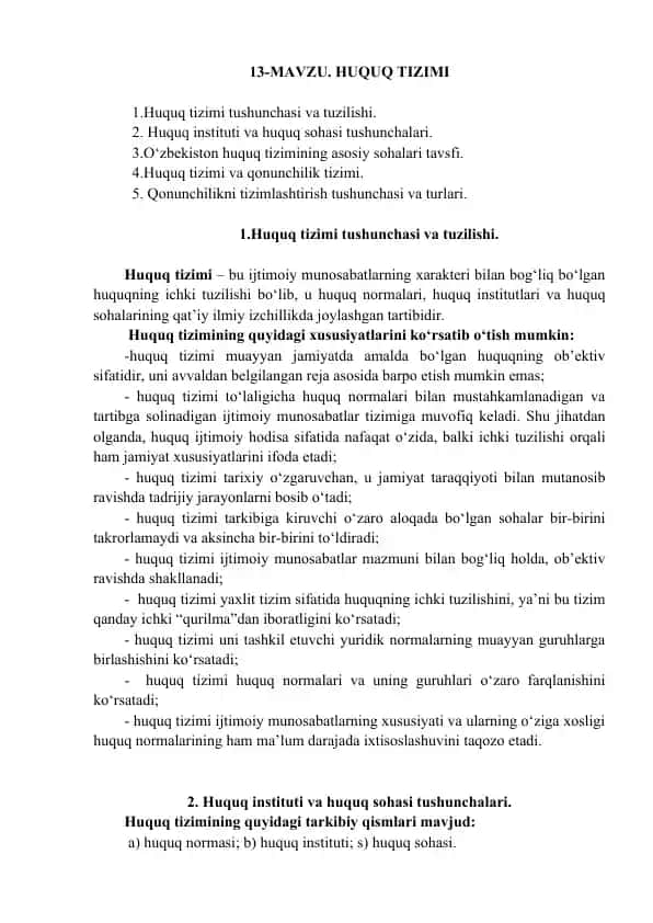 Huquq tizimi