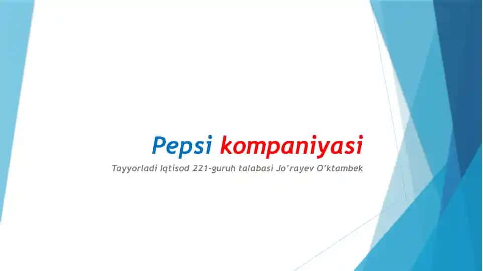 Pepsi Kompaniyasi