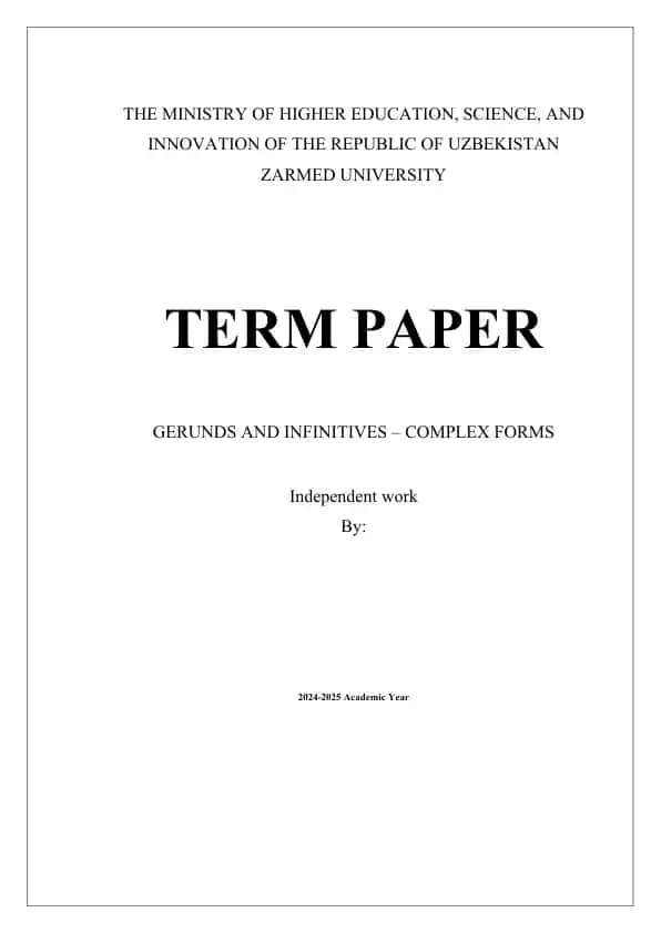Gerunds and Infinitives - Complex Forms