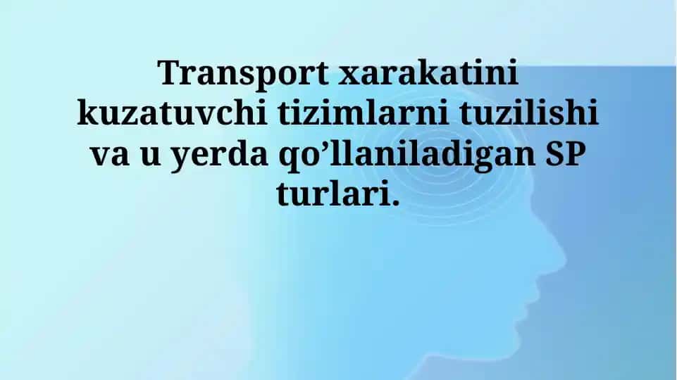 Transport kuzatuv tizimlari