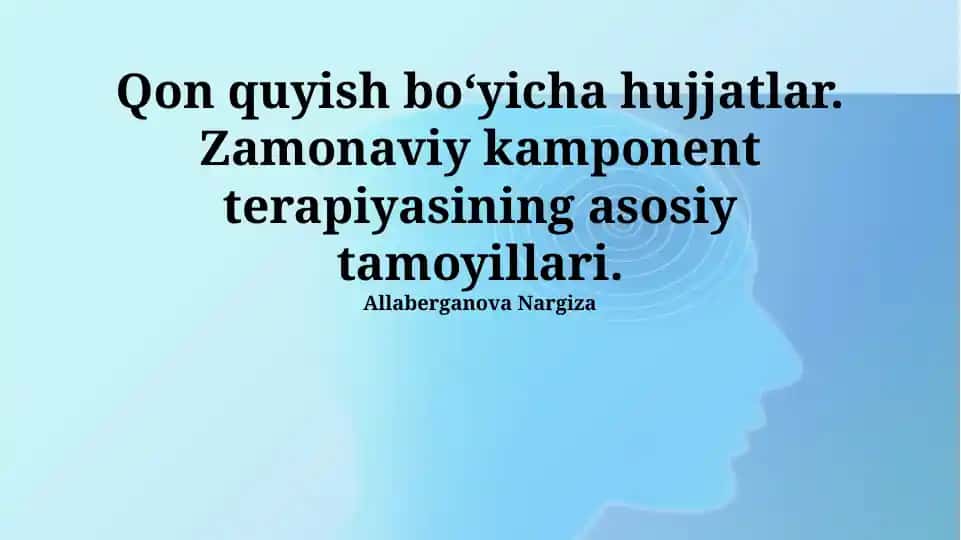 Qon quyish bo'yicha hujjatlar