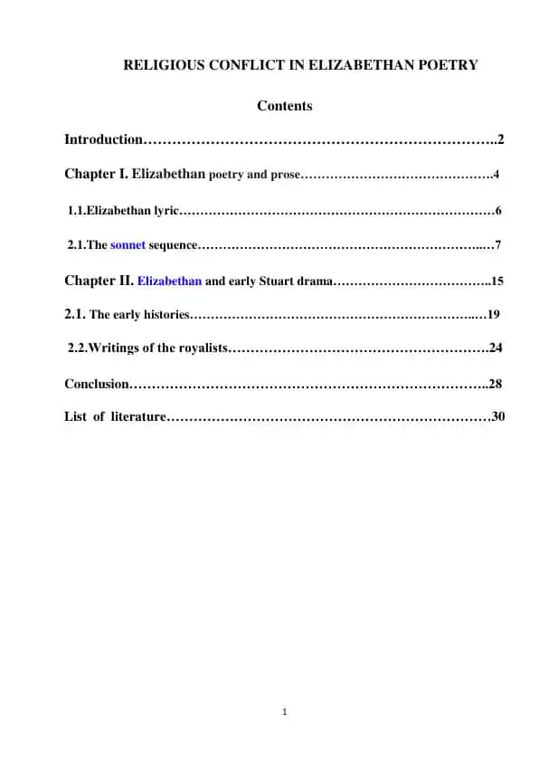 RELIGIOUS CONFLICT IN ELIZABETHAN POETRY
