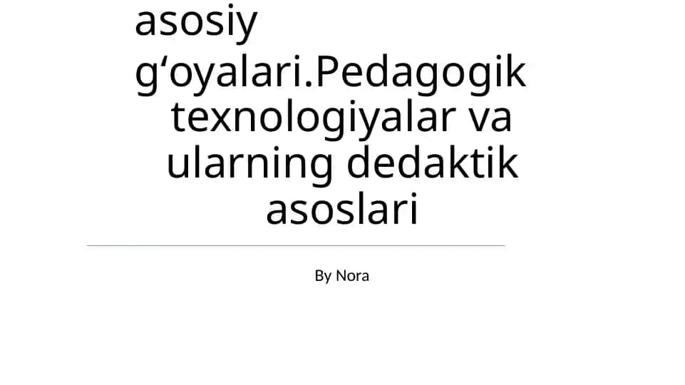 Klassik pedagoglarning ta'lim g'oyalari