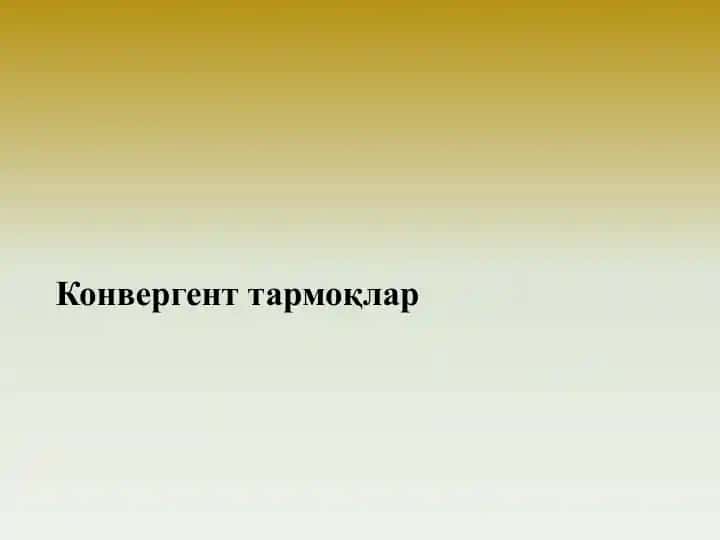 Конвергент тармоқлар