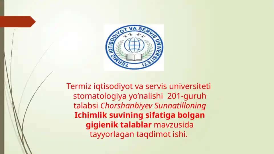 Tomatologiya talablari