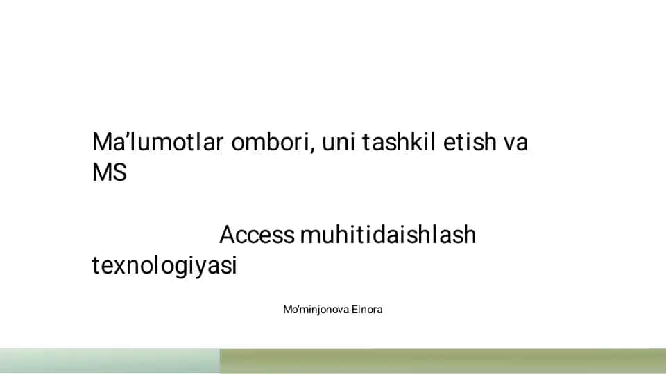 Ma’lumotlar ombori