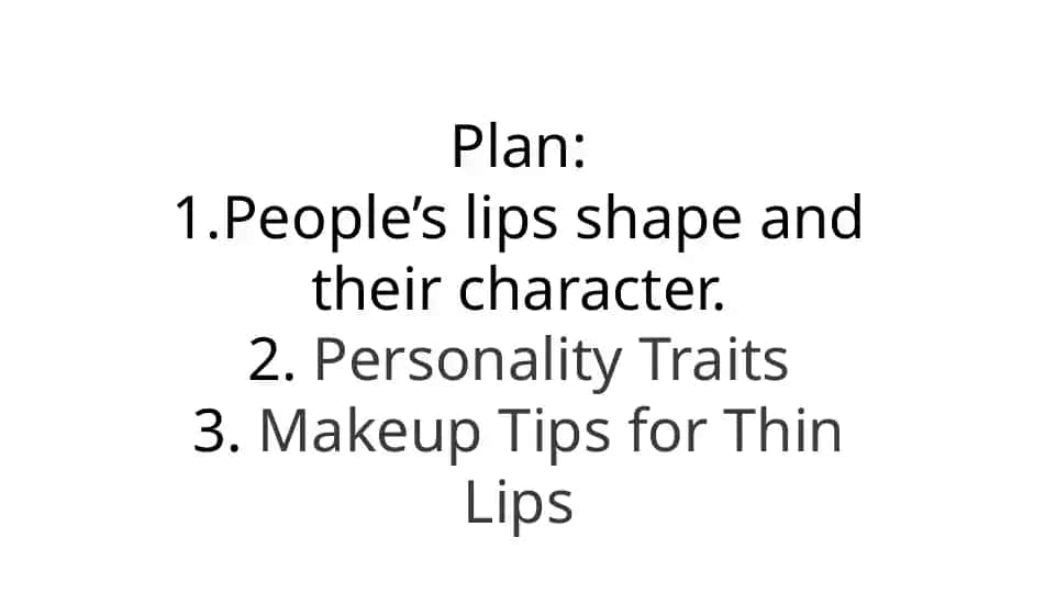Lip Shape and Personality