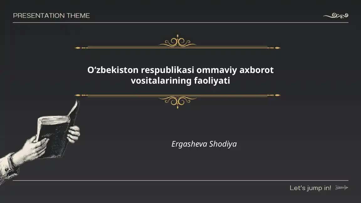 Oʻzbekiston respublikasi ommaviy axborot vositalarining faoliyati