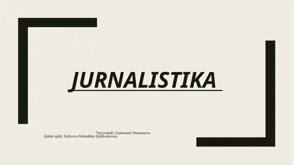 Jurnalistika