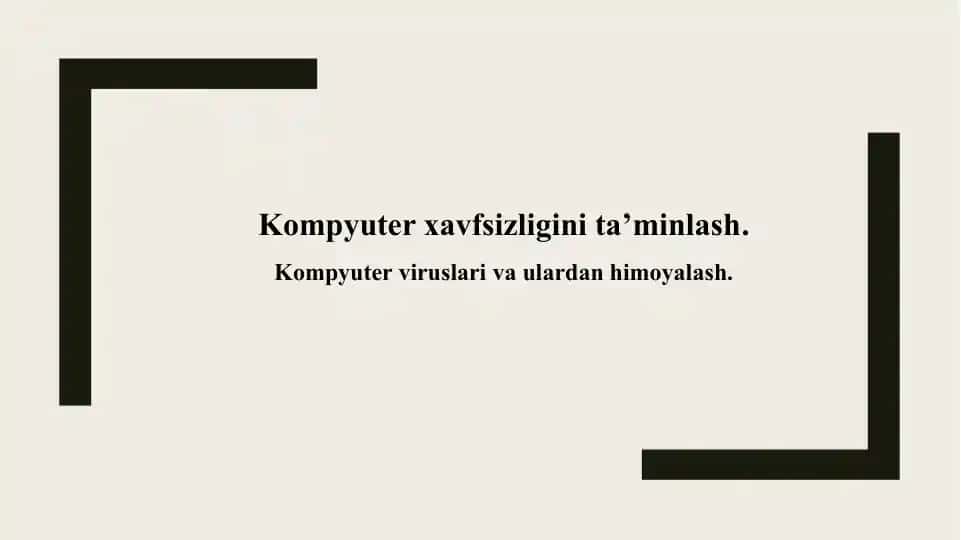 KOMPYUTER VIRUSI