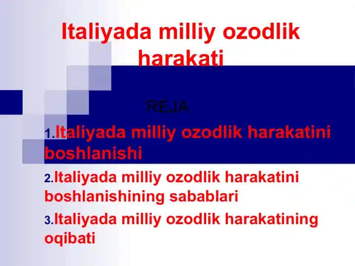 Italiyada milliy ozodlik harakati