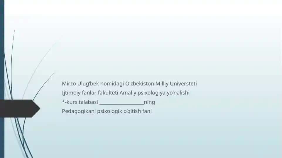 Pedagogik baxolash psixologiyasi