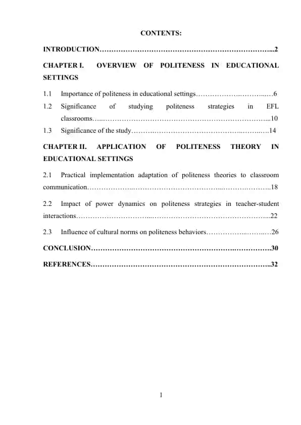 Politeness Strategies in Educational Settings