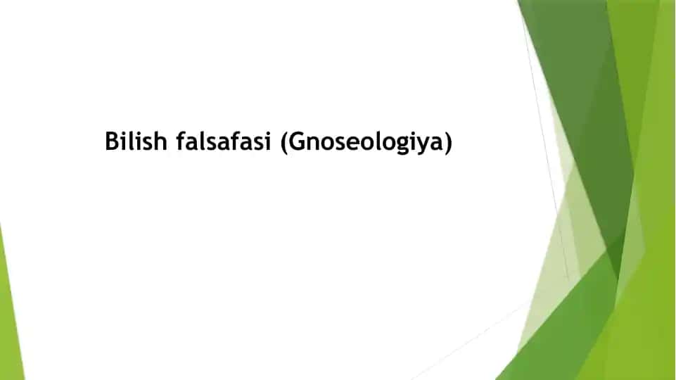 Gnoseologiya (Bilish falsafasi)