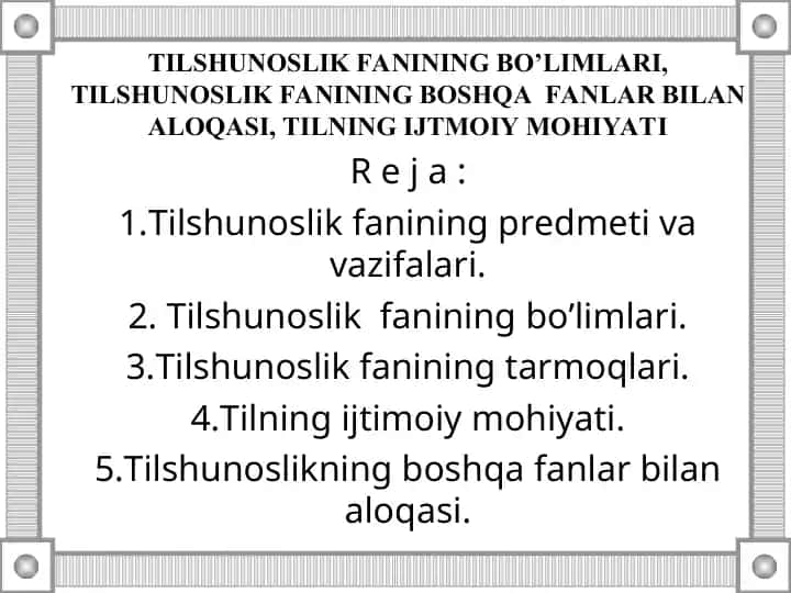 Tilshunoslik fanining bo‘limlari, Tilshunoslik fanining boshqa fanlar bilan aloqasi, Tilning ijtimoiy mohiyati