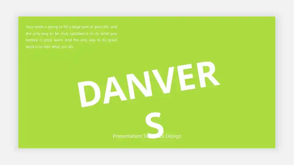 DANVERS Presentation Template Design