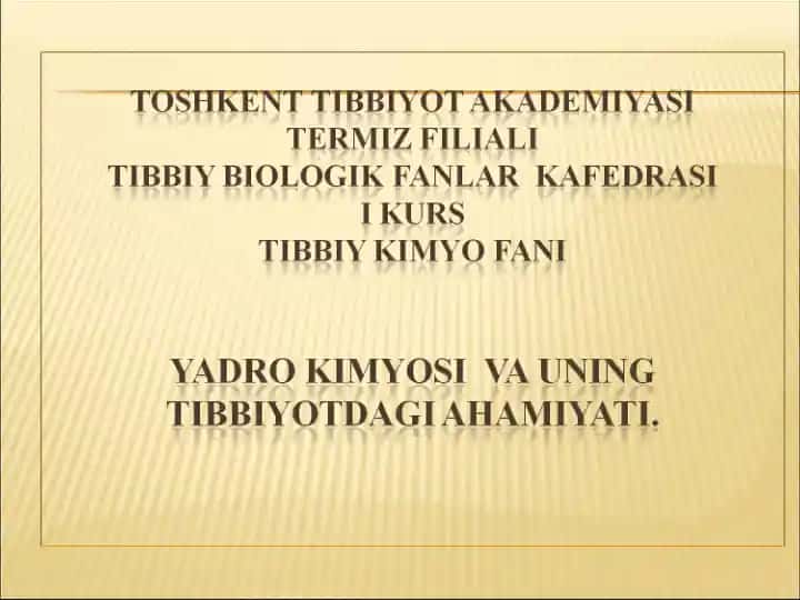 Radioaktivlik va tibbiyot