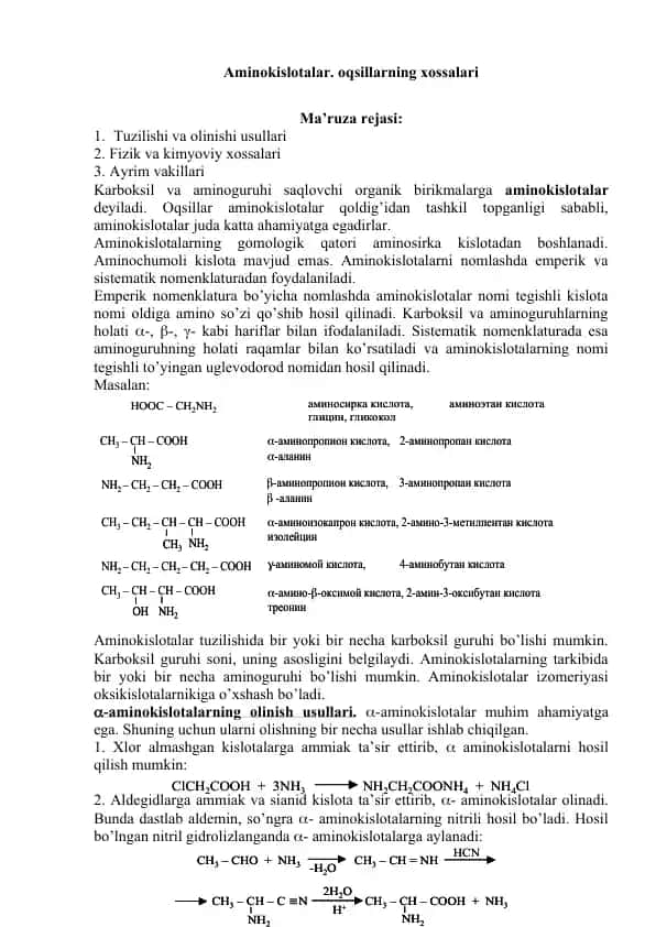 Aminokislotalar