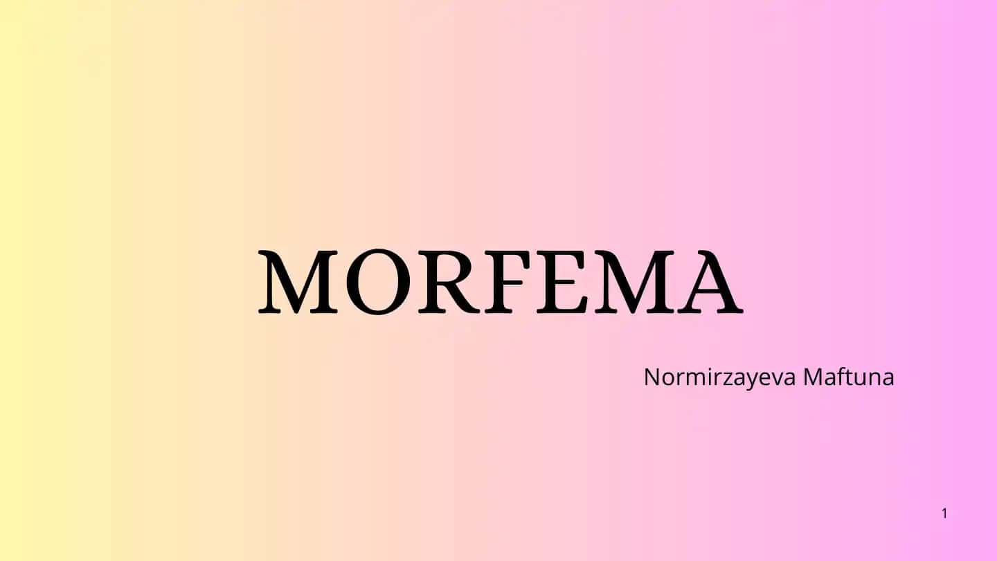 MORFEMA
