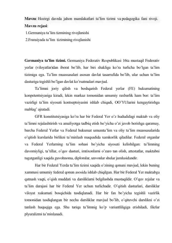 Germaniya ta‘lim tizimi