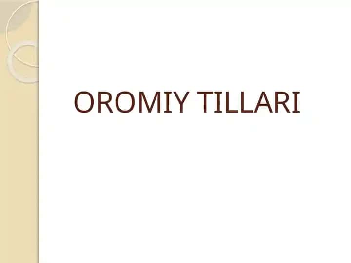 Afroosiyo tillari (Oromiy tillari)
