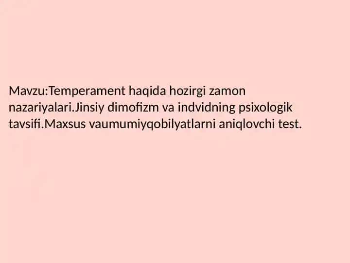 Temperament haqida