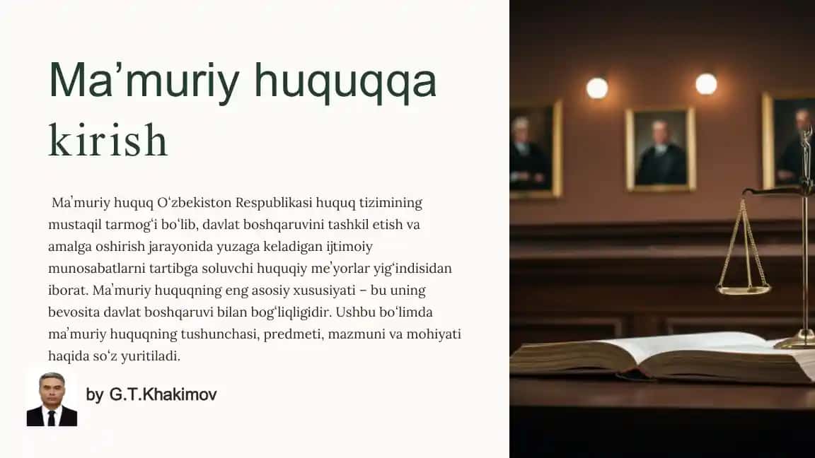 Maʼmuriy huquqqa kirish
