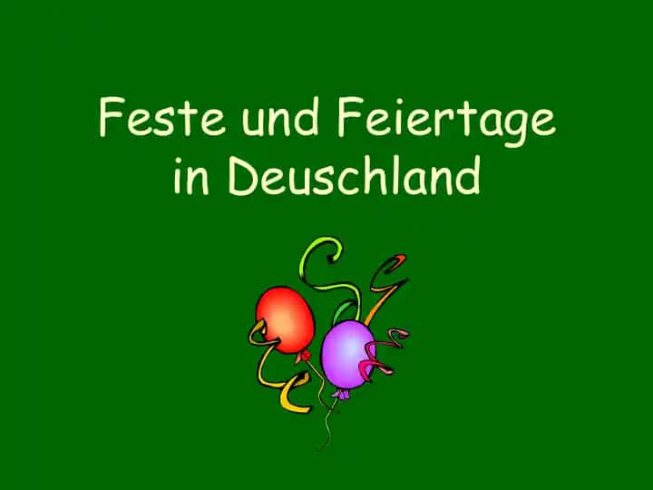 Feste und Feiertage in Deutschland