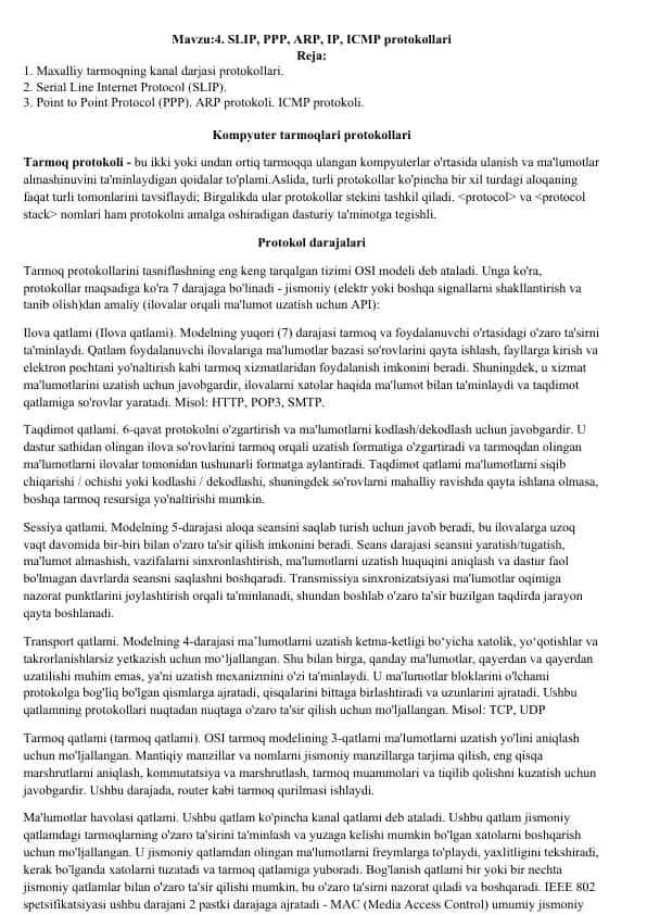 Kompyuter tarmoqlari protokollari