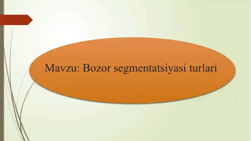 Bozor segmentatsiyasi turlari