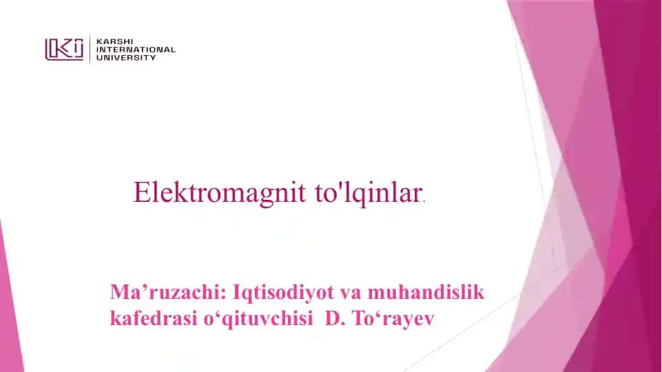 Elektromagnit to‘lqinlar