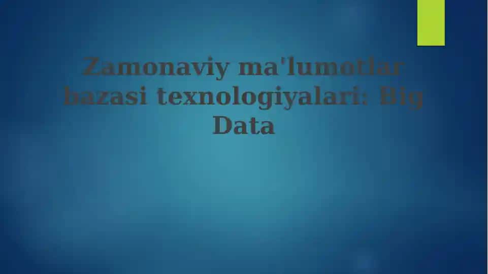 Katta ma'lumotlarbazasi