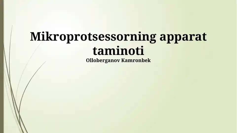 Ko'p Yadroli Mikroprotsessorlar Arxitekturasi