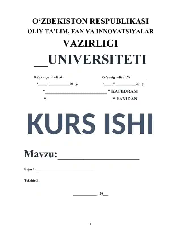Kurs ishi: Zarra energiyasining atomlarni ionizatsiyalash va uyg‘otishga sarf bo‘lishi