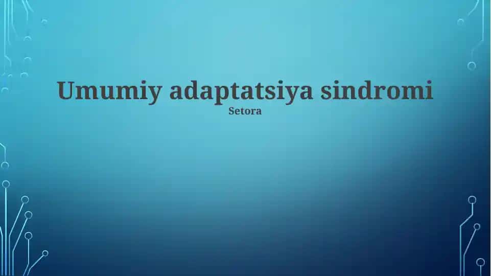 Umumiy adaptatsiya sindromi
