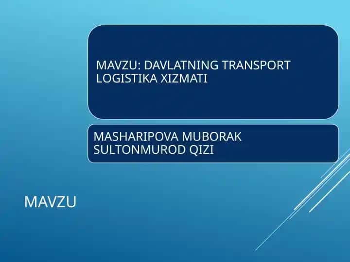 Transport-logistika tizimi