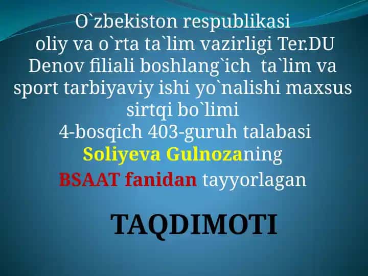 Geometrik mazmundagi masalalarni yechishni oʻrgatishda axborot texnologiyalaridan foydalanishni oʻrgatish