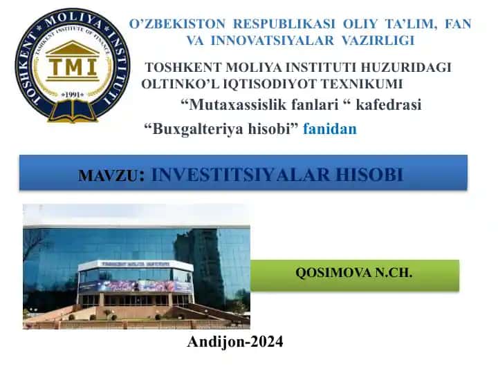 Investitsiyalar hisobi