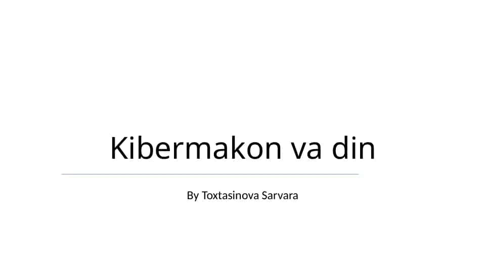 Kibermakon va din