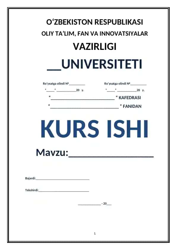 Kurs ishi: O‘quvchilar nutqini o‘stirishda frazeologik birliklardan foydalanish
