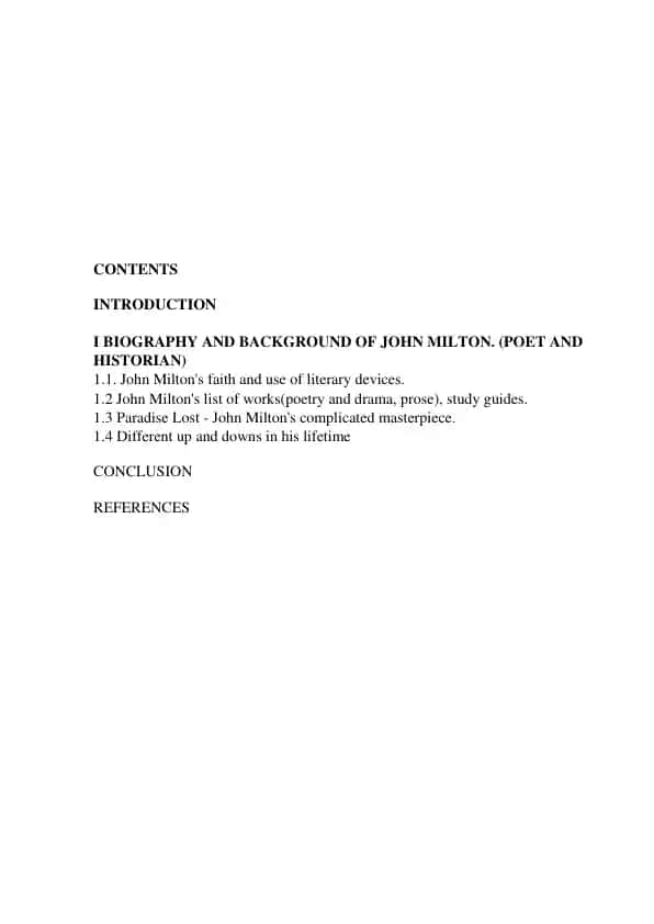 John Milton: Biography and Works