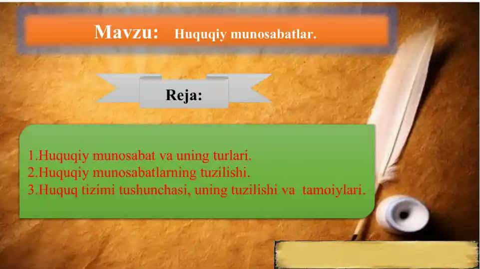 Huquqiy munosabatlar