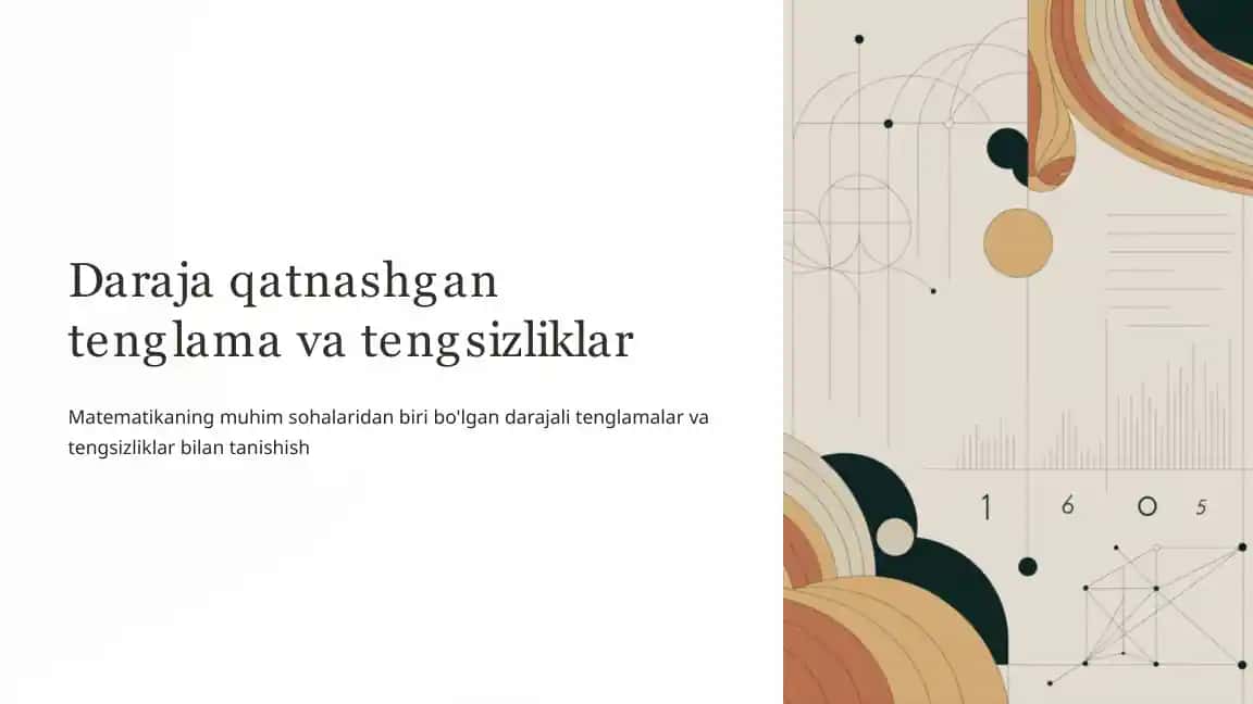 Daraja qatnashgan tenglama va tengsizliklar