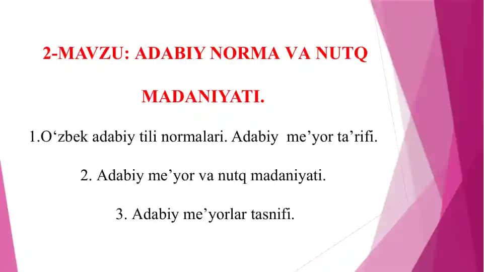 Adabiy Norma va Nutq Madaniyati