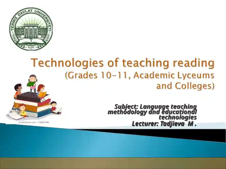 Technologies of teaching reading