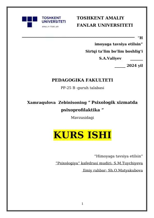 Psixologik xizmatda psixoprofilaktika