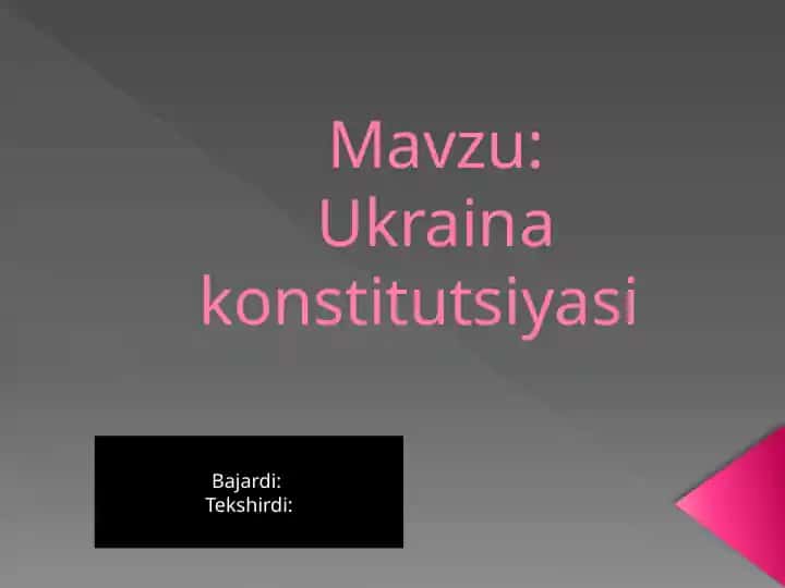 Ukraina konstitutsiyasi