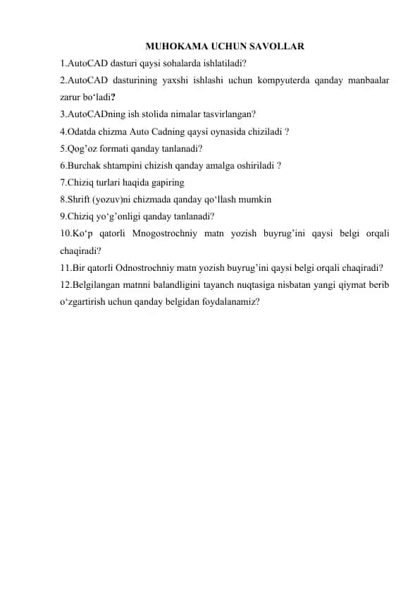 AutoCAD dasturi