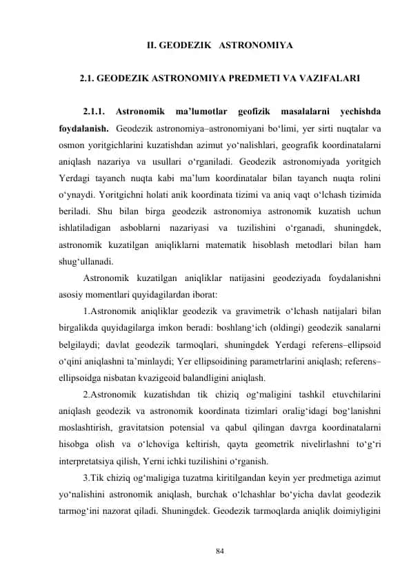 Geodezik Astronomiya